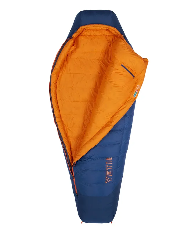 Спальный мешок пуховый Yeti-30C left (Regular, 9723/деним/оранжевый, , , , , )