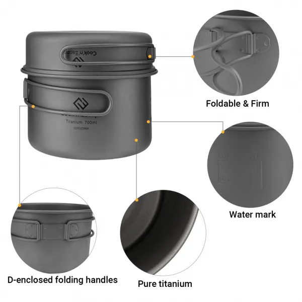 CA2112 Titanium Pot with pan Набор посуды