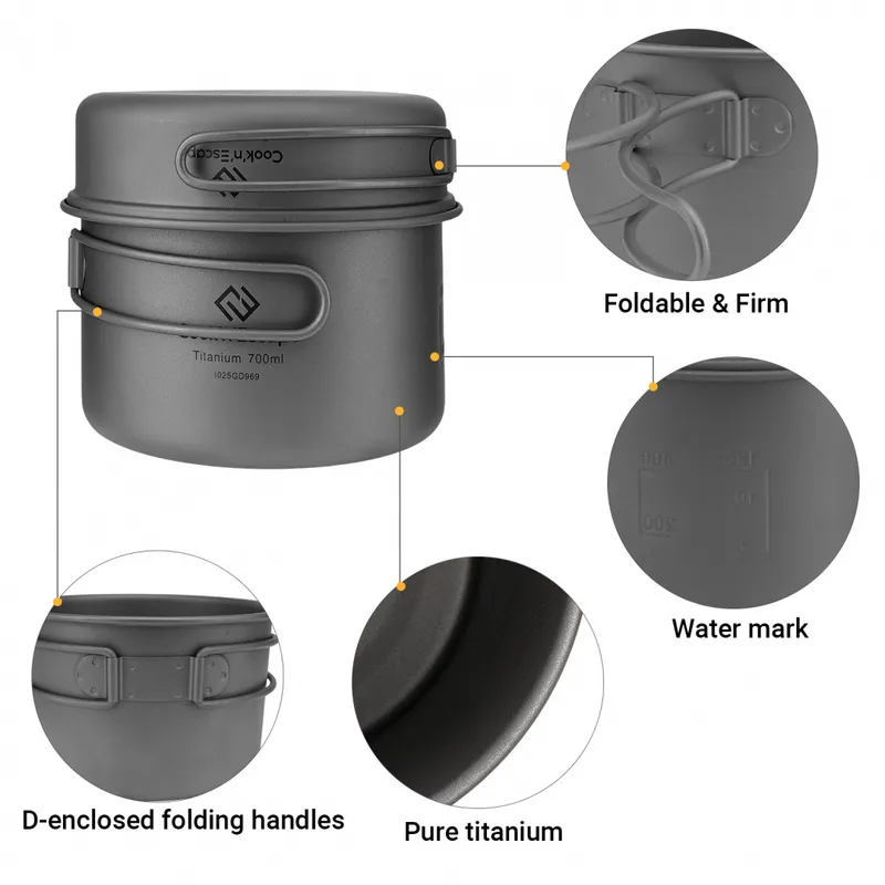 Cook 'n' Escape ca2112 titanium pot with pan набор посуды