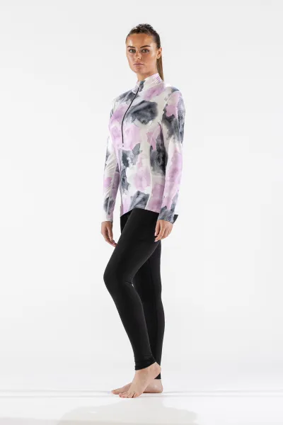 Термобелье водолазка женская COZY WATERCOLOUR ZIP NECK (S, 710 Pink, , , , , )