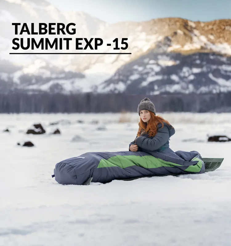SUMMIT EXP -18°C спальный мешок (-18С, серый/зеленый правый)