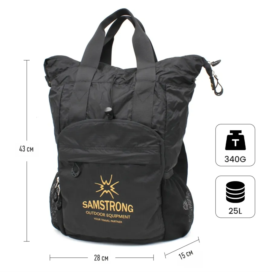 B0255 ULTRA-LIGHT BACKPACK склад. сумка-рюкзак (черный)