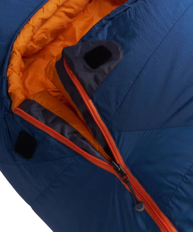 Спальный мешок пуховый Yeti-30C left (Regular, 9723/деним/оранжевый, , , , , )
