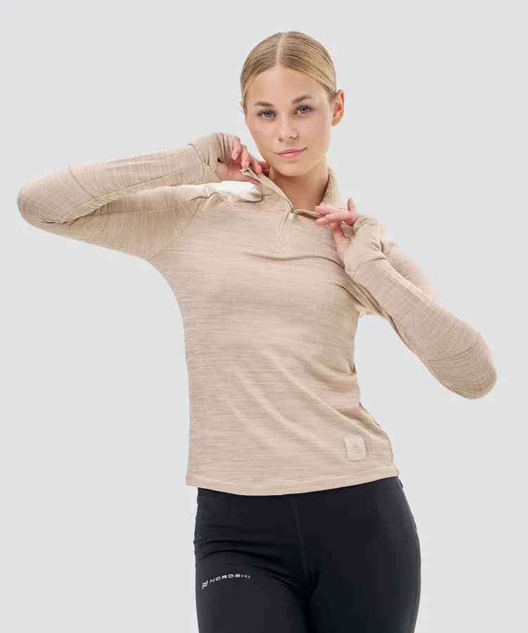 Лонгслив Nordski Impulse Beige W (42-L, Beige, , , , , )