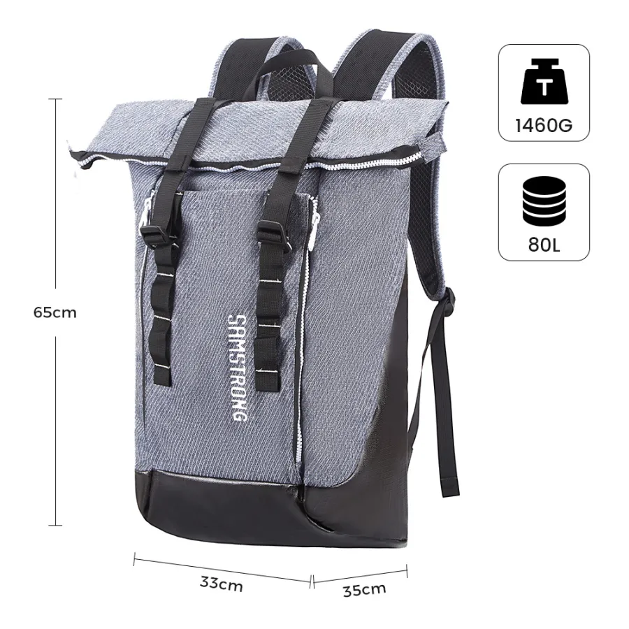 B0369 CASUAL BACKPACK Рюкзак (серый)