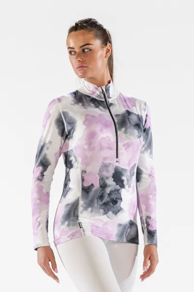 Термобелье водолазка женская COZY WATERCOLOUR ZIP NECK (S, 710 Pink, , , , , )