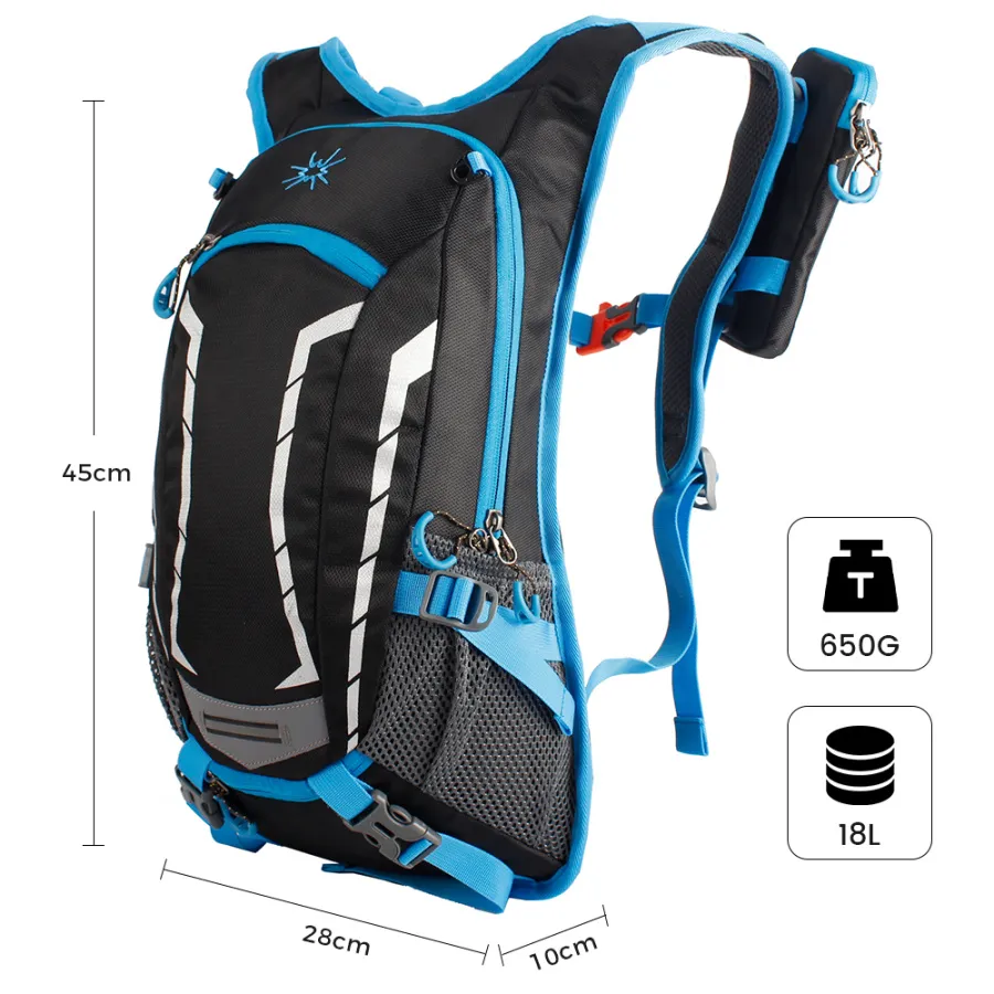 B0462 CYCLING BAG Рюкзак (черный/зеленый)