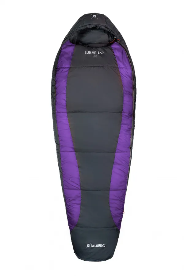SUMMIT EXP -18°C спальный мешок (-18С, серый/фиолетовый правый)