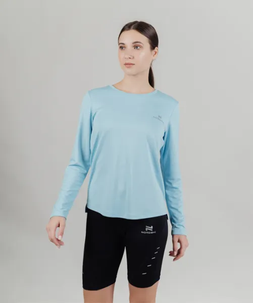 Футболка Nordski Run 2.0 Sky W с длинным рукавом (36-XS, Sky, , , )