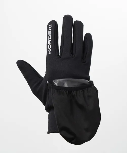 Варежки-перчатки Nordski Run Black (7-XS, Black, , , , , )