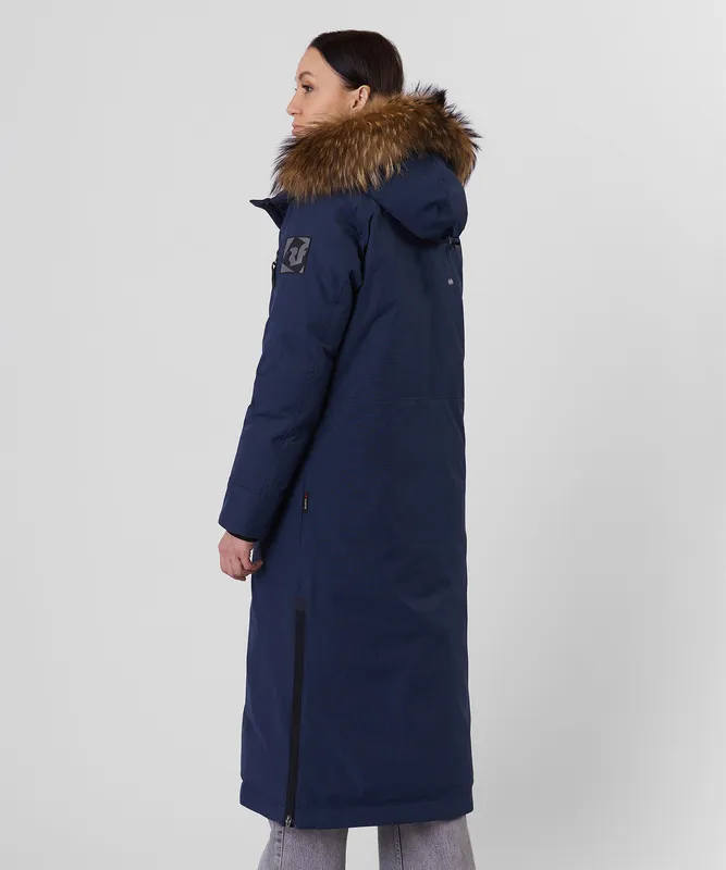 Пальто пуховое Aurora III DF Женское (L, 9900/черно-синий, , , , , )